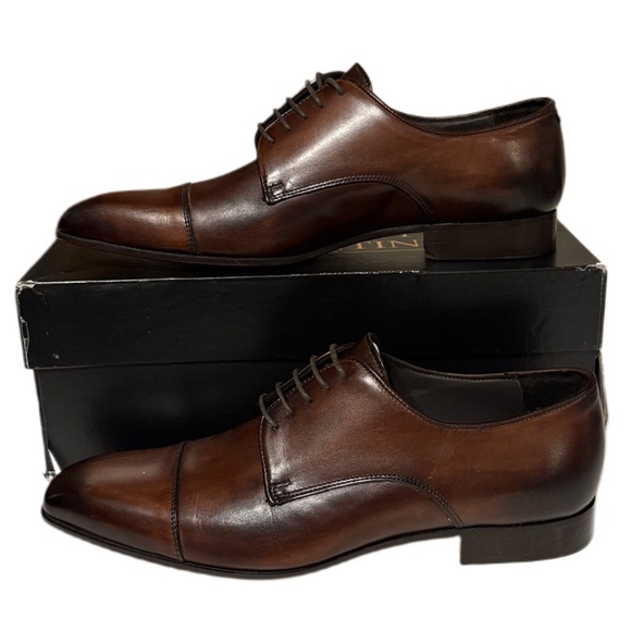Mercanti Fiorentini Dark Brown Leather Oxfords main image 4